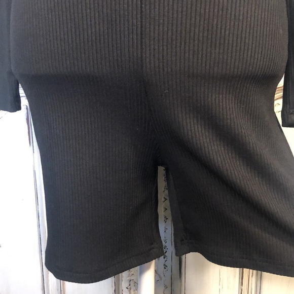 Princess Polly xx Ribbed Knit Long Sleeves Square Neck Bodycon Romper Size 4 - Picture 7 of 14